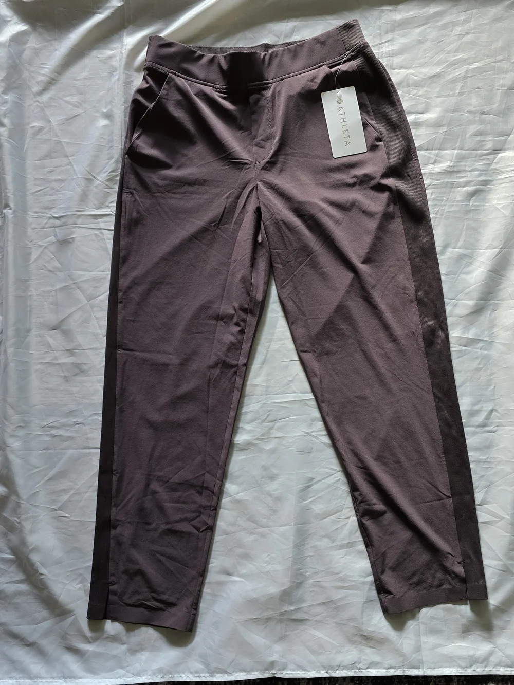 NWT Athleta Purple Casual Pants Pockets Women’s Size 6 - Picture 2 of 8
